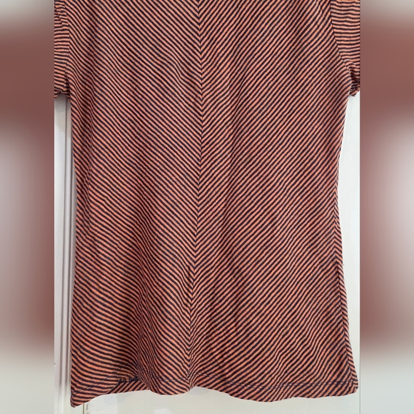 Women's Brooks Brothers Terracotta Orange & Navy Blue T Shirt, Size S - Picture 12 of 14